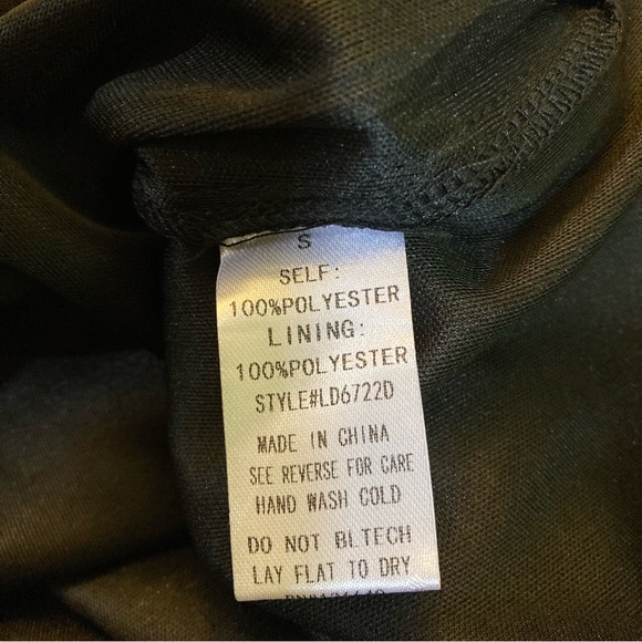 NWT L’Atiste by Amy Black Sheer Embroidered Floral Lined Pencil Dress S side zip - Picture 10 of 12